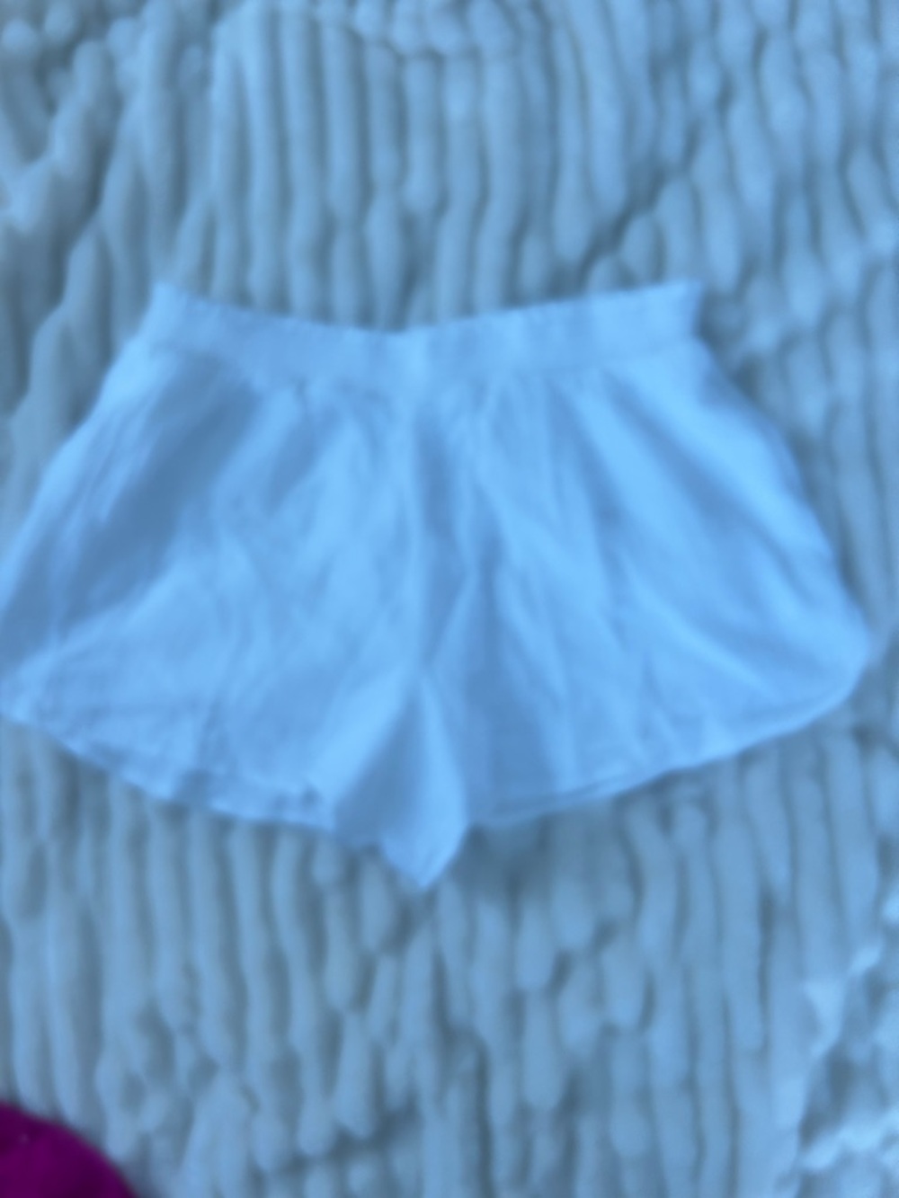 aerie White Elastic Waistband Lounge Shorts